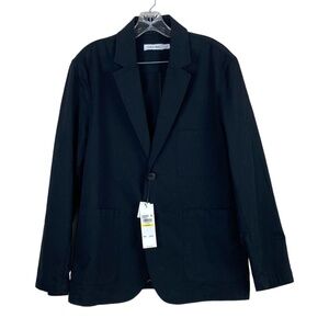 Calvin Klein Men's Cotton Sportscoat Black Long Sleeve Medium